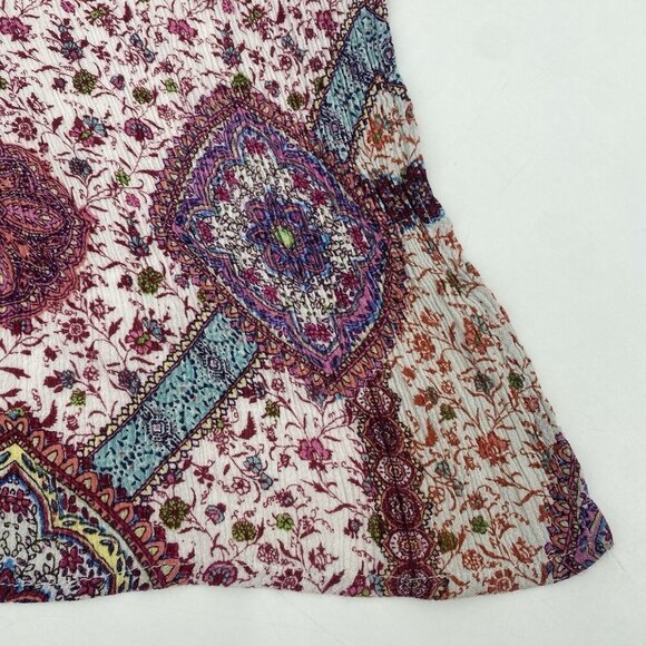 Altar'd State Paisley Kimono Patchwork Size Medium Boho Tie Front - Picture 8 of 10